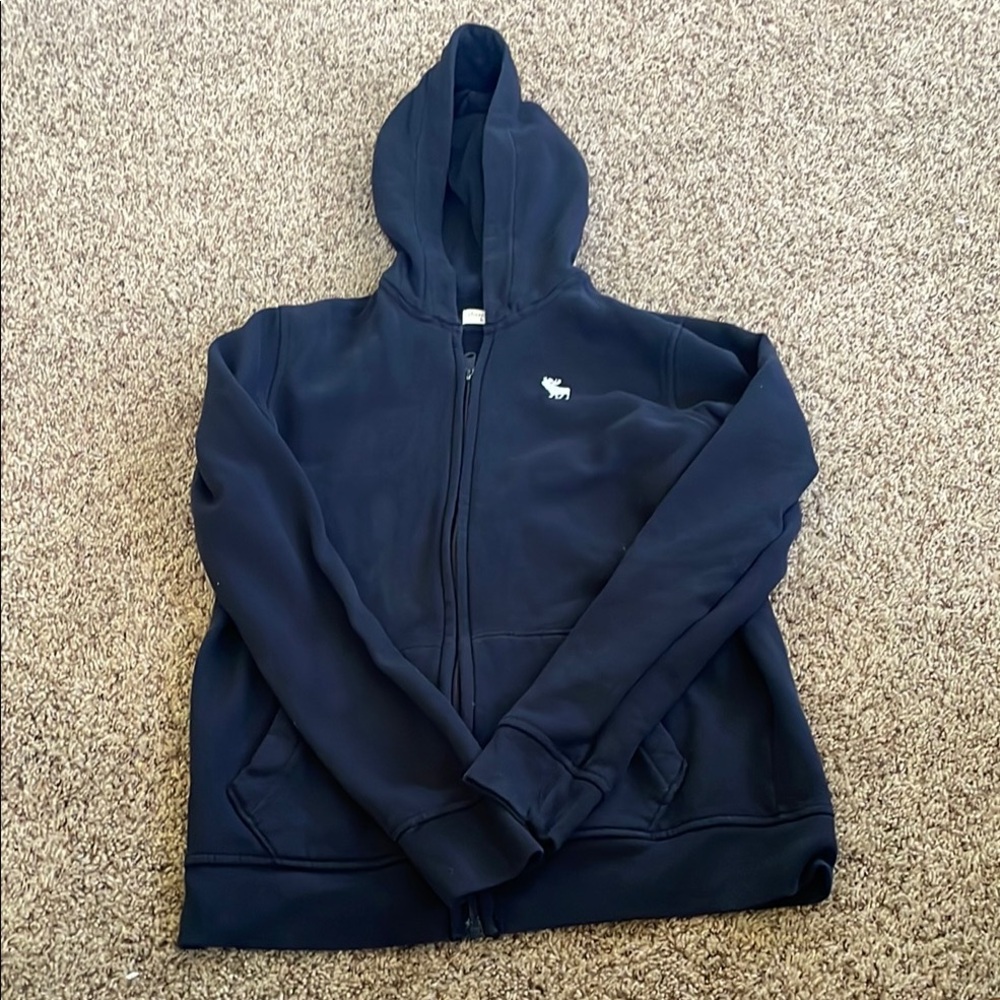 Abercrombie Kids Navy Blue Zip-Up Hoodie